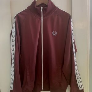 Fred Perry Classic Track Jacket, Maroon, L/XL